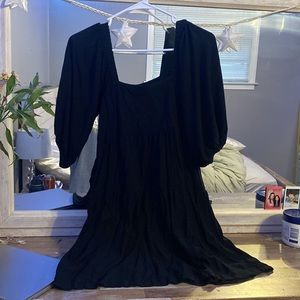 black flowy dress